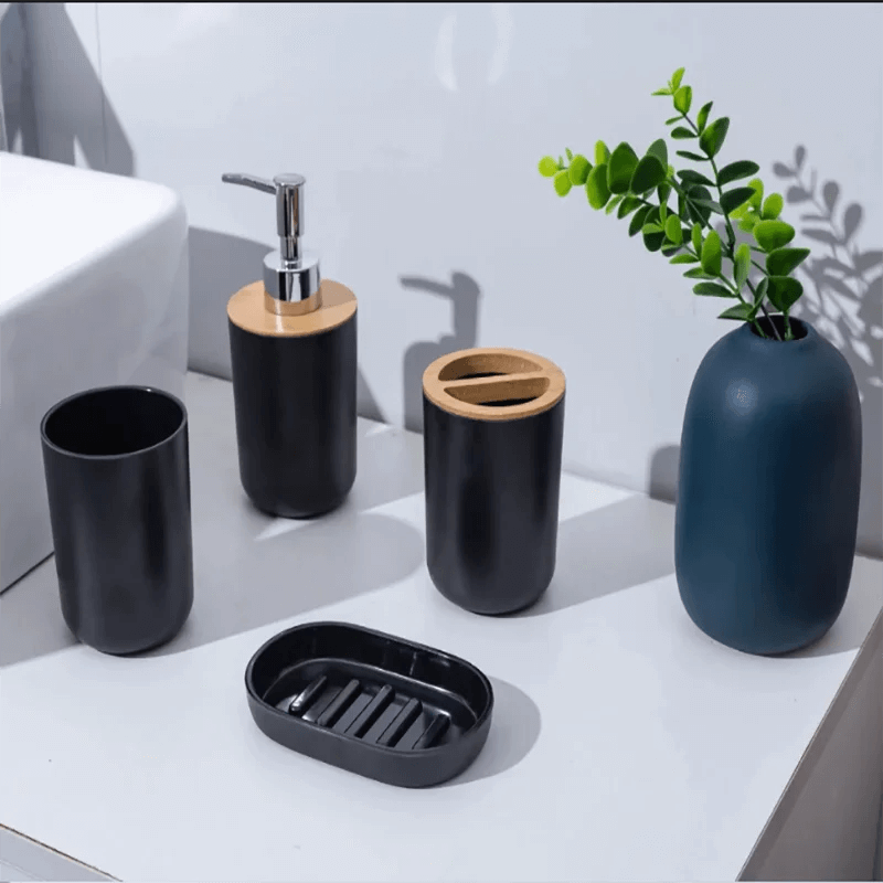 Conjunto de Acessórios de Banheiro, 4PCS | Design Moderno e Durável